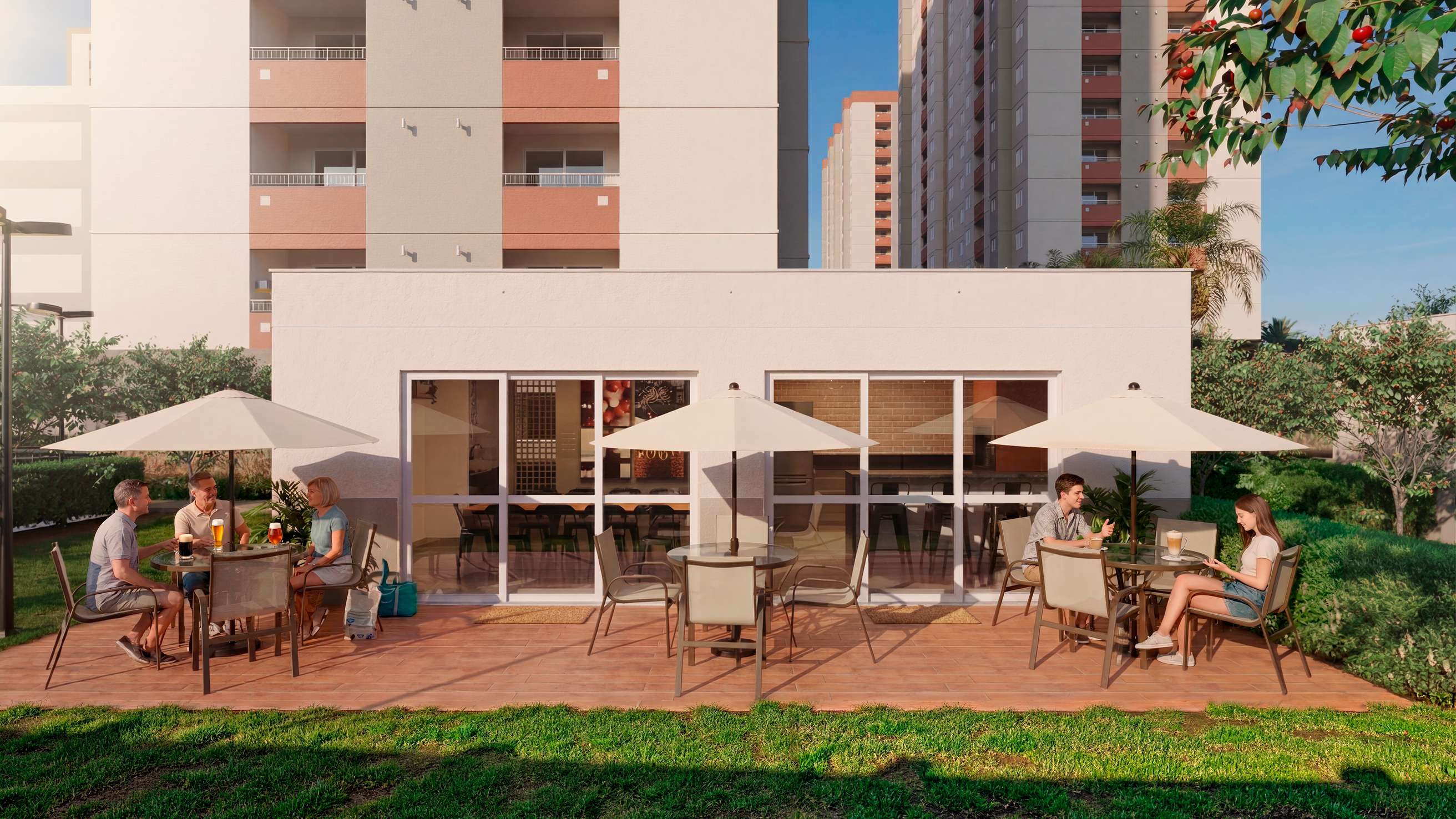 Salão de festas e espaço gourmet