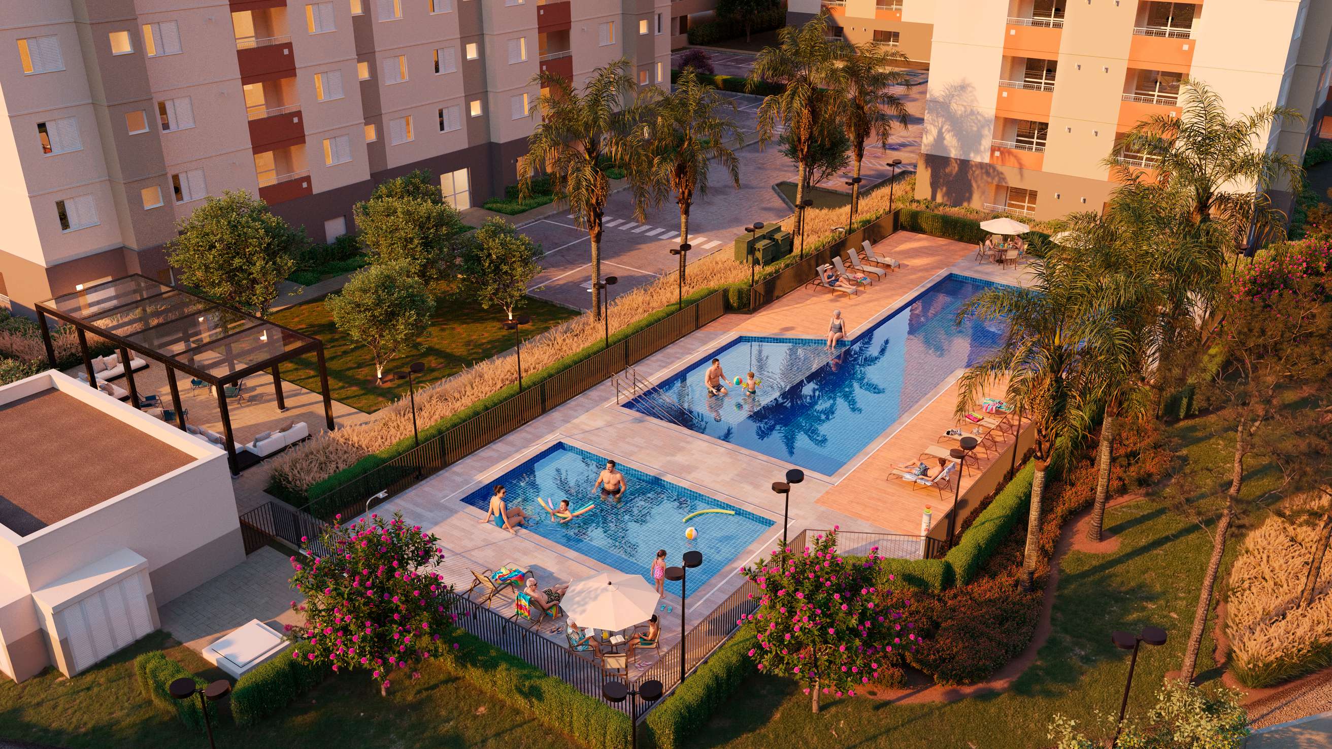 Piscinas adulto e infantil