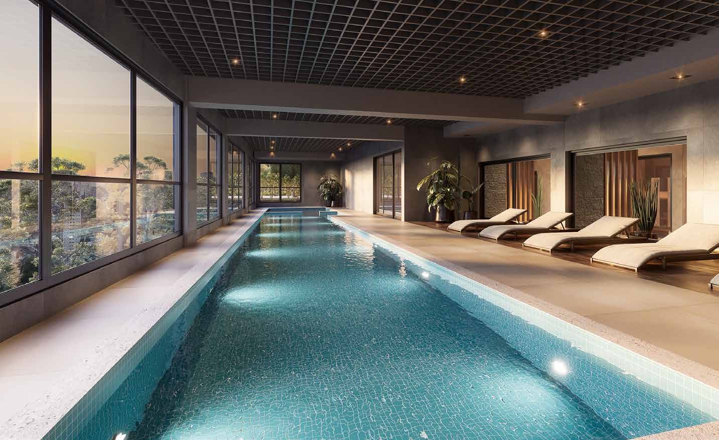 Perspectiva ilustrada, Piscina coberta