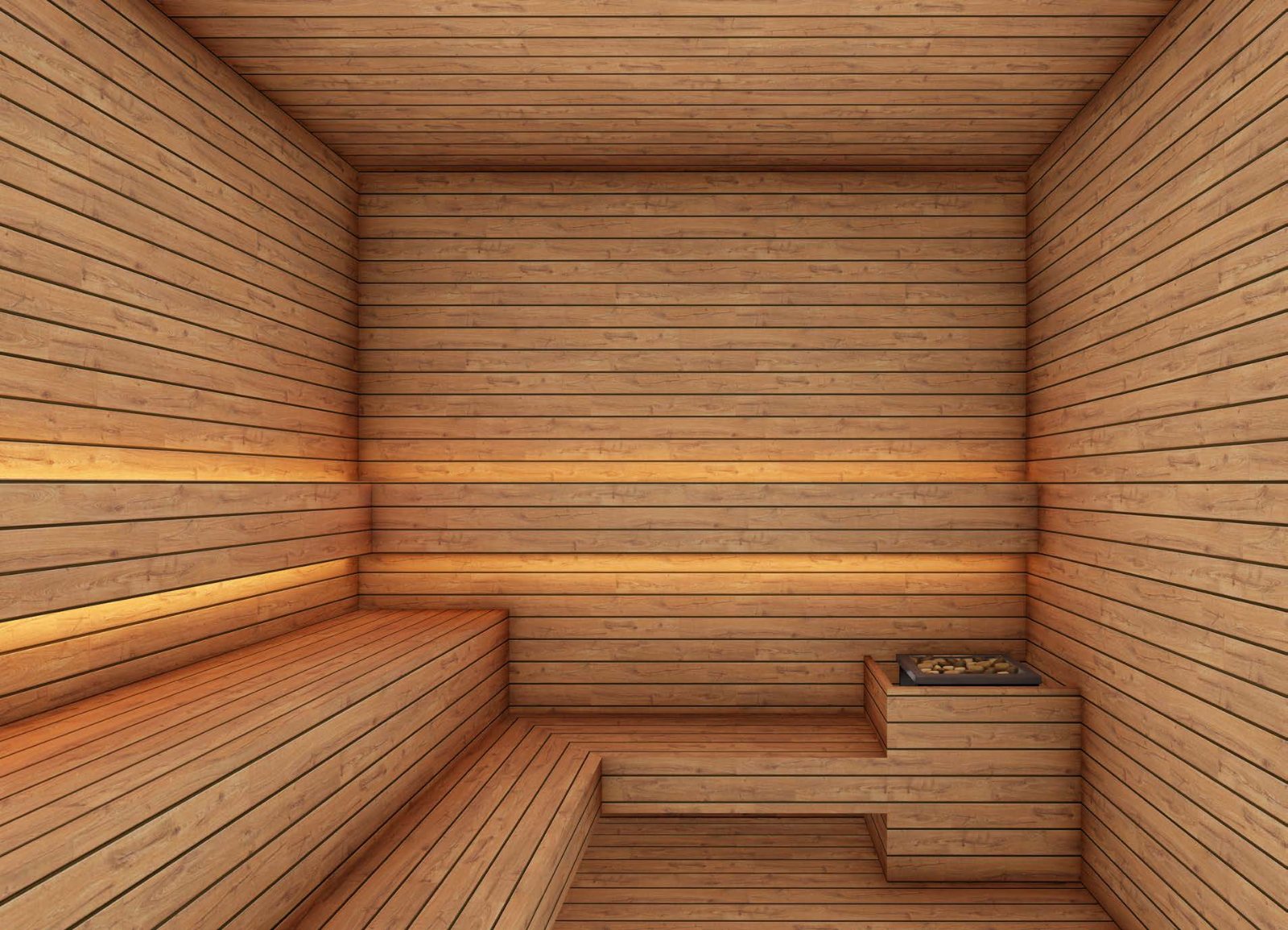 Perspectiva ilustrada da sauna