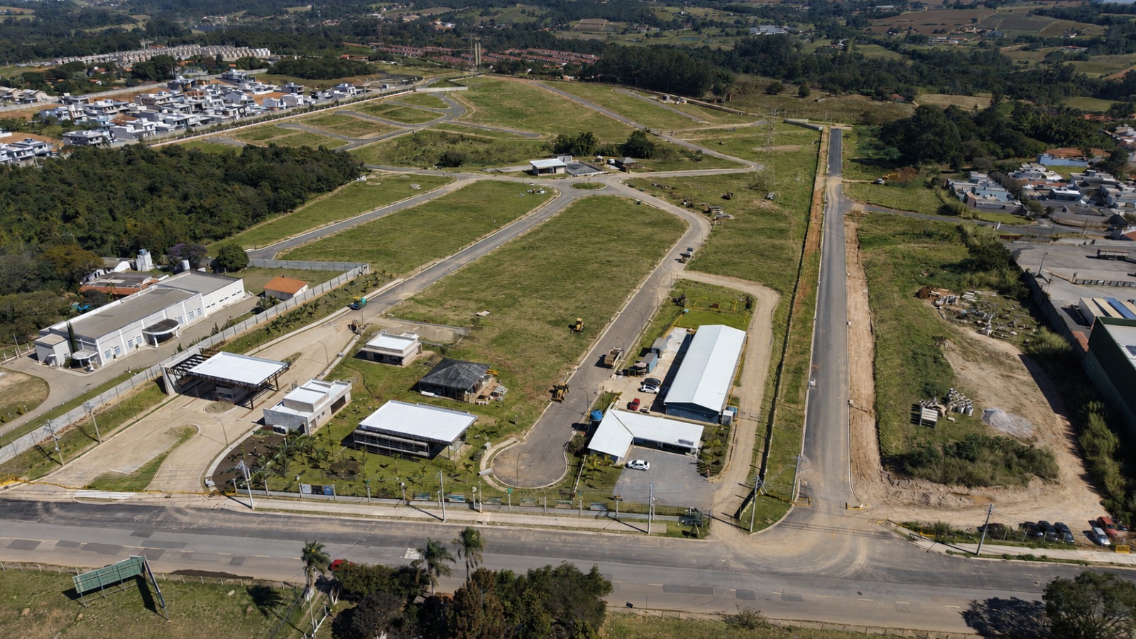Foto aérea da obra do Reserva Castanheira