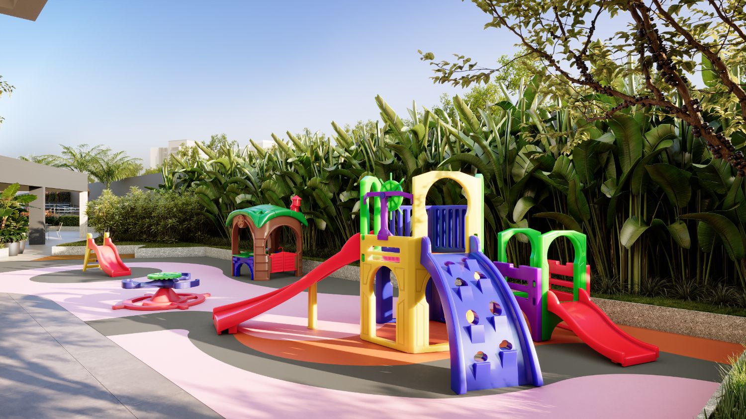 Perspectiva ilustrada do playground